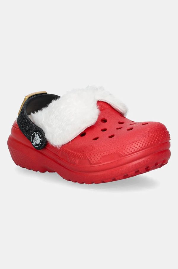 Crocs Dječje natikače Crocs CLASSIC LINED SANTA CLOG boja: crvena, 210932