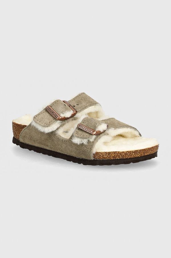 Birkenstock Dječje natikače od brušene kože Birkenstock Arizona Shearling boja: bež, 1028689