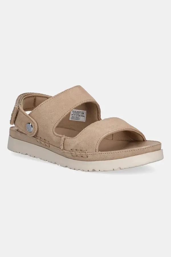 UGG Dječje natikače od brušene kože UGG GOLDENSTAR GLIDE