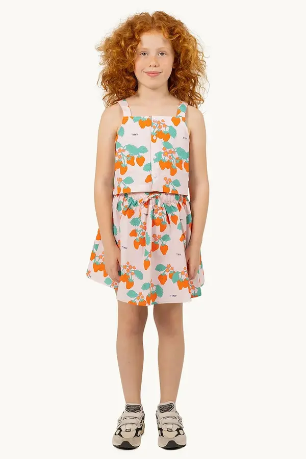 Tinycottons Dječje pamučna haljina Tinycottons STRAWBERRIES SKIRT