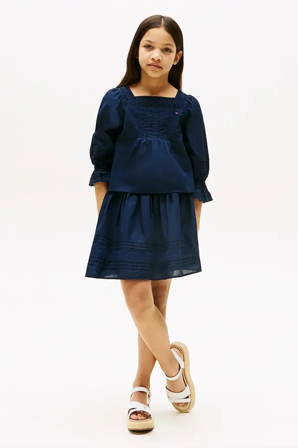 Tommy Hilfiger Dječje pamučna haljina Tommy Hilfiger