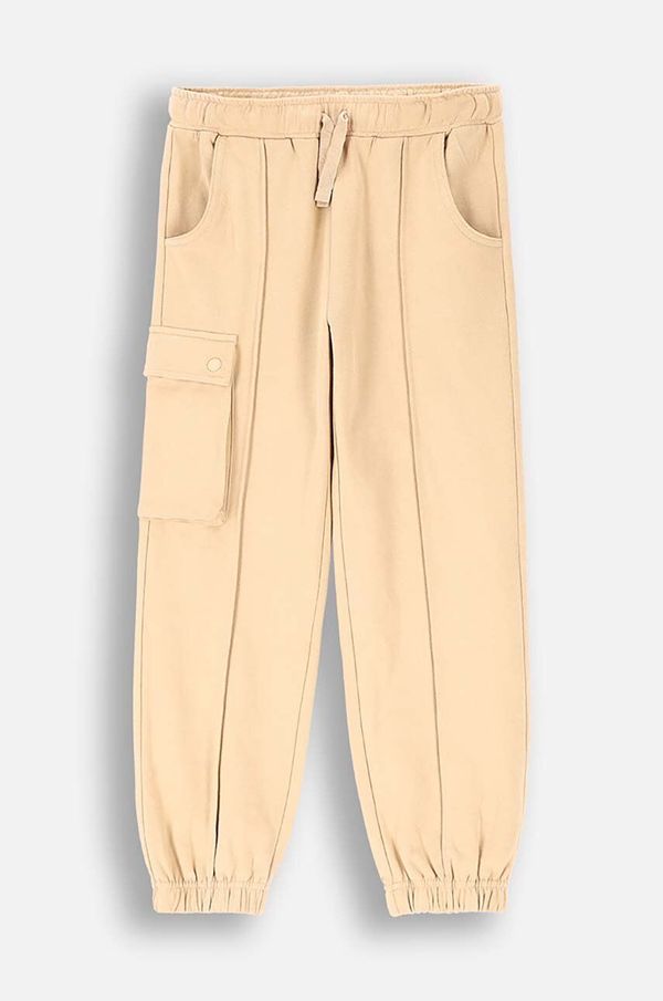 Coccodrillo Dječje pamučne hlače Coccodrillo boja: bež, bez uzorka, RODEO GIRL JUNIOR