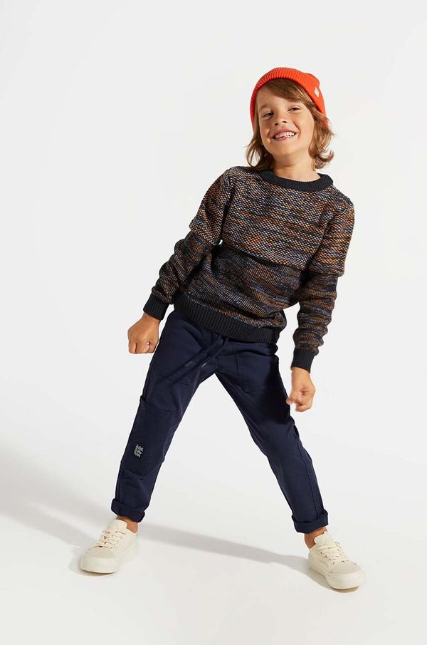 Coccodrillo Dječje pamučne hlače Coccodrillo boja: tamno plava, bez uzorka, DIGITAL BOY KIDS