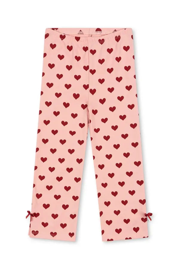 Konges Sløjd Dječje pamučne hlače Konges Sløjd DREY SLIT PANTS GOTS boja: ružičasta, s uzorkom, KS102568