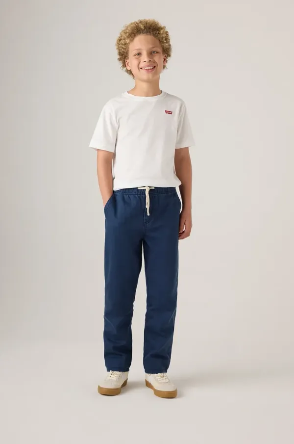 Levi's Dječje pamučne hlače Levi's LOOSE FIT PULL-ON PANTS boja: tamno plava, bez uzorka, 9EL221