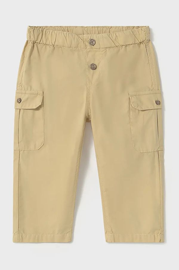 Mayoral Dječje pamučne hlače Mayoral boja: bež, bez uzorka, 1581