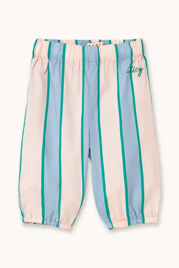Tinycottons Dječje pamučne hlače Tinycottons RETRO STRIPES POPLIN BABY PANT