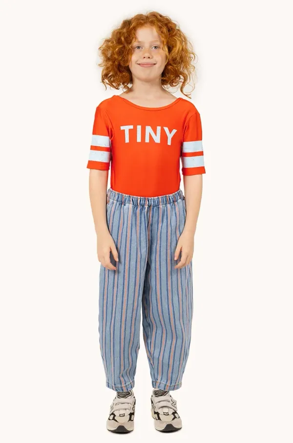 Tinycottons Dječje pamučne hlače Tinycottons STRIPES MULTICOLOR PANT s uzorkom, SS25-238