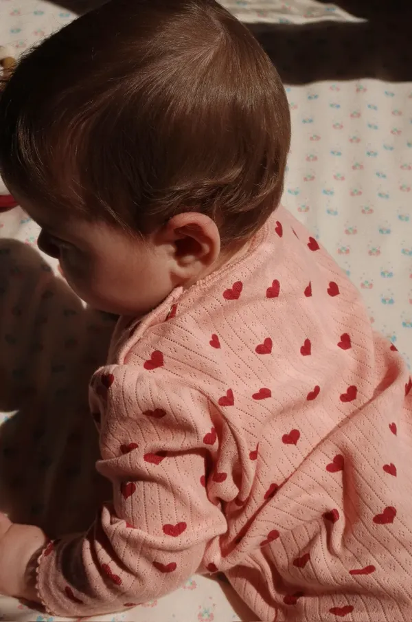 Konges Sløjd Dječje pamučne hlačice sa stopalicama Konges Sløjd MINNIE ONESIE GOTS KS102586