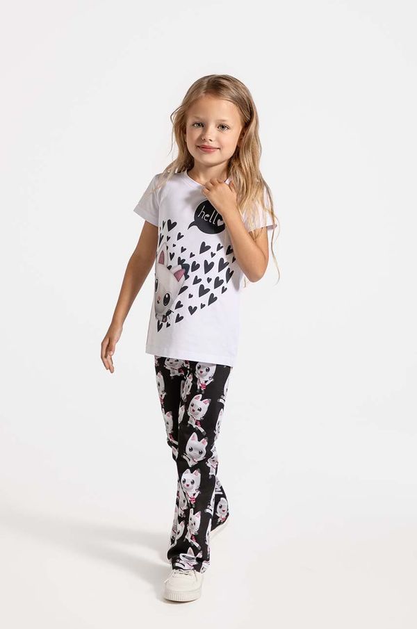 Coccodrillo Dječje pamučne tajice Coccodrillo boja: crna, s uzorkom, LICENCE GIRL DISNEY