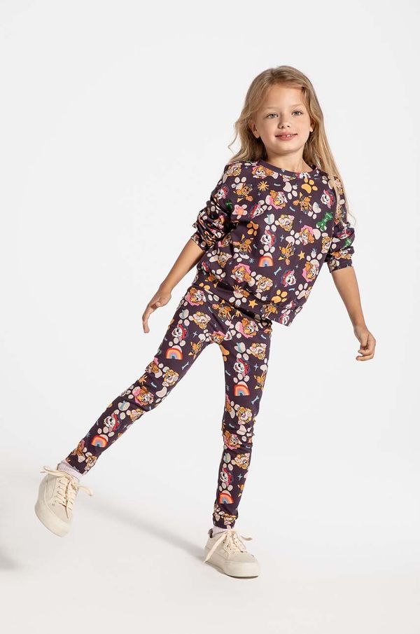 Coccodrillo Dječje pamučne tajice Coccodrillo boja: smeđa, s uzorkom, LICENCE GIRL DISNEY