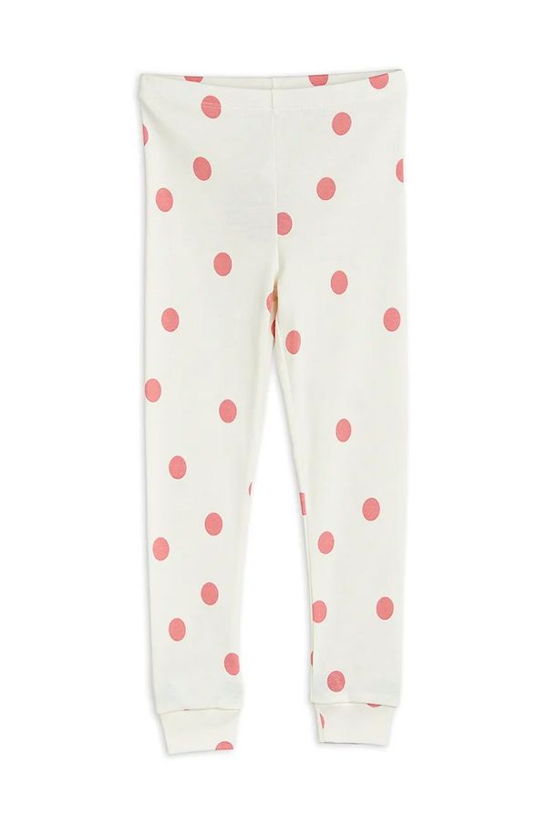 Mini Rodini Dječje pamučne tajice Mini Rodini Dashing dog boja: bijela, s uzorkom, 1100013610