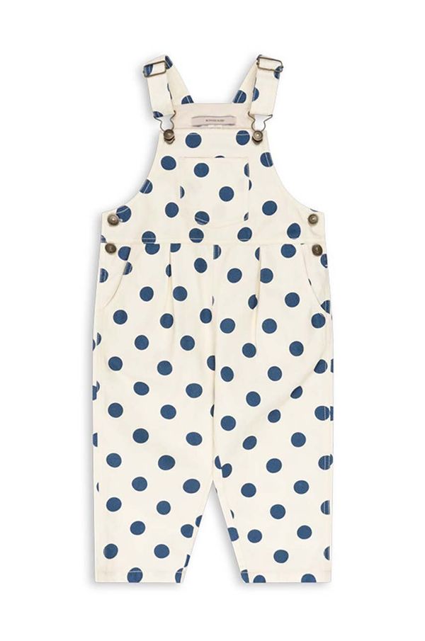 Konges Sløjd Dječje pamučne tregerice Konges Sløjd NOLA OVERALLS GOTS boja: bijela, s uzorkom, KS101635