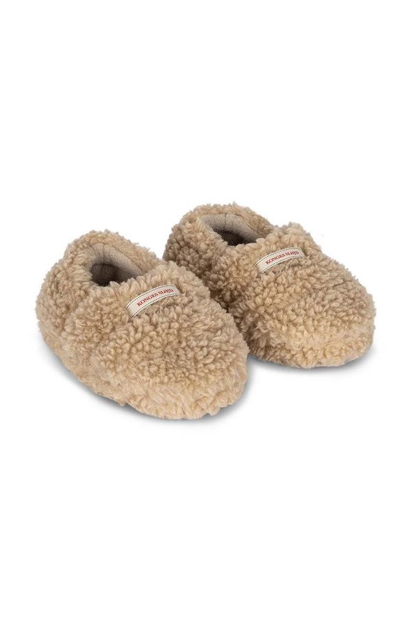 Konges Sløjd Dječje papuče Konges Sløjd GLOBE FOOTIES boja: bež, KS101296