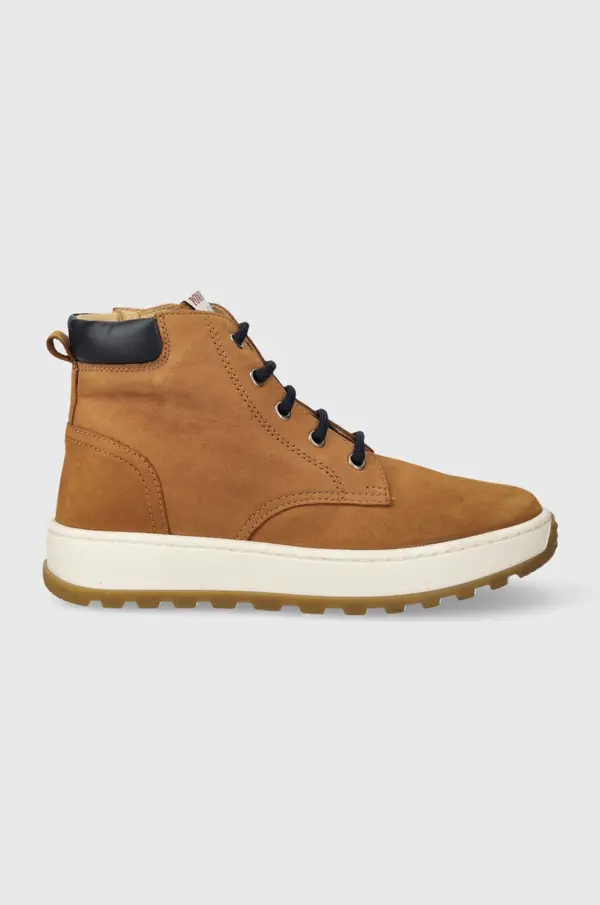 Pom D'api Dječje polucipele od brušene kože Pom D'api FLOW BOOTS