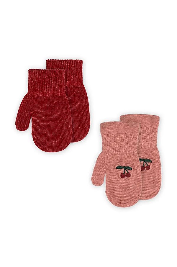 Konges Sløjd Dječje rukavice s dodatkom vune Konges Sløjd 2 PACK MITTENS 2-pack boja: crna, KS101874