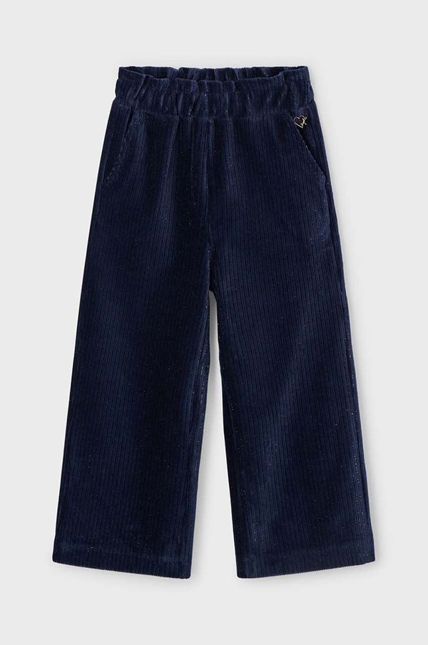 Mayoral Dječje samtane hlače Mayoral boja: tamno plava, bez uzorka, 4544
