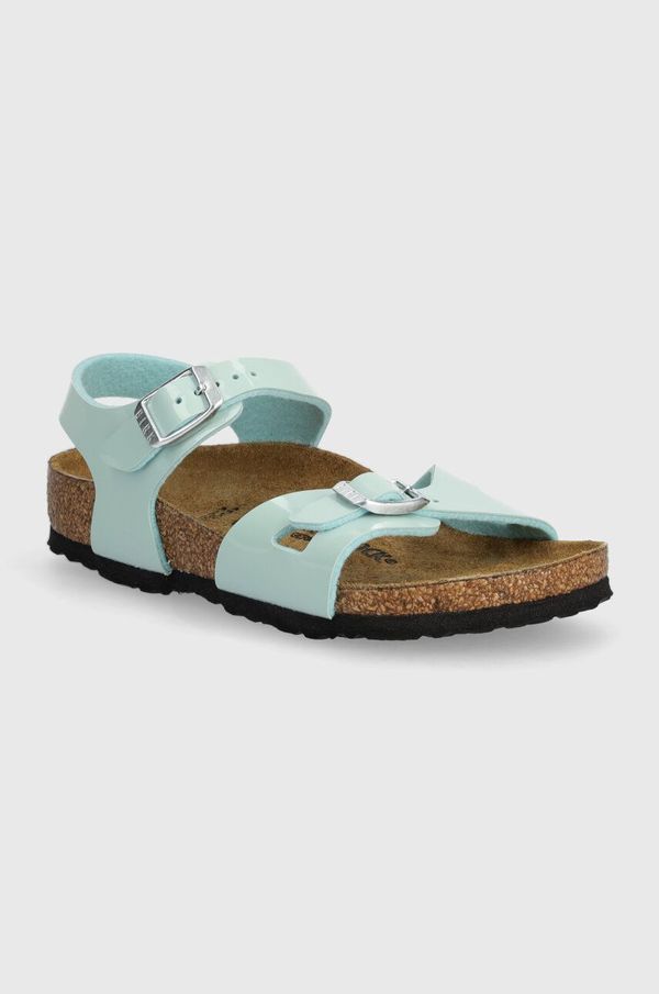 Birkenstock Dječje sandale Birkenstock Rio Kids BF Patent boja: tirkizna