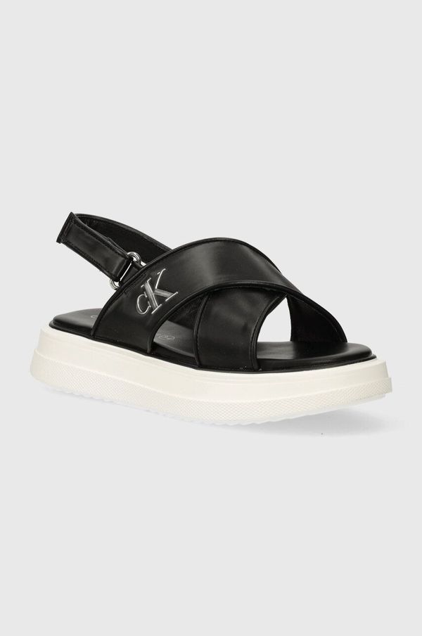 Calvin Klein Jeans Dječje sandale Calvin Klein Jeans boja: crna