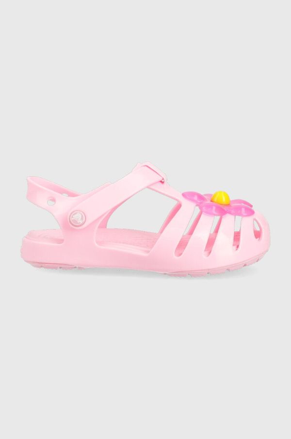 Crocs Dječje sandale Crocs ISABELLA CHARM SANDAL boja: ružičasta