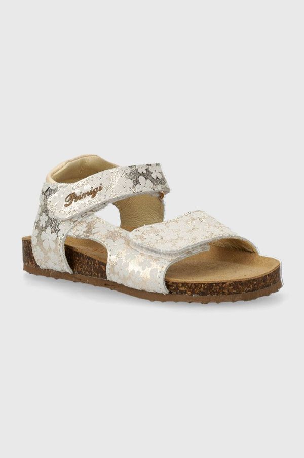 Primigi Dječje sandale od brušene kože Primigi boja: zlatna