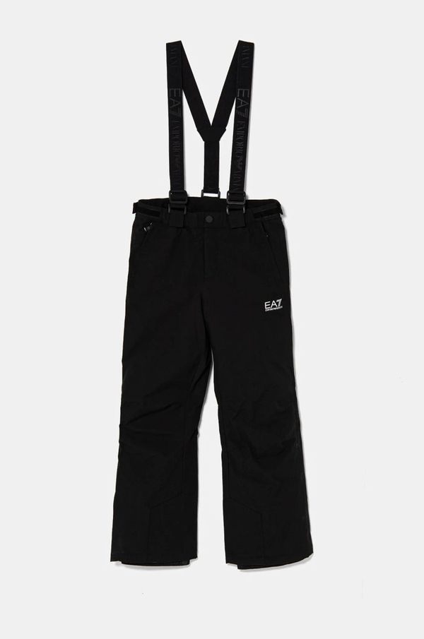 EA7 Emporio Armani Dječje skijaške hlače EA7 Emporio Armani boja: crna, 6DBP01 BNKCZ