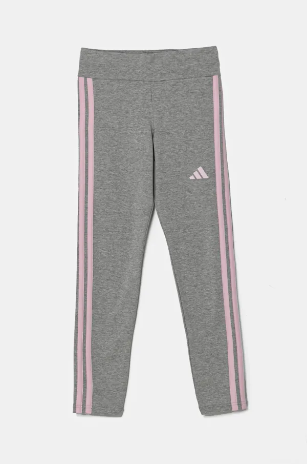 adidas Dječje tajice adidas boja: siva, s aplikacijom, JF3674