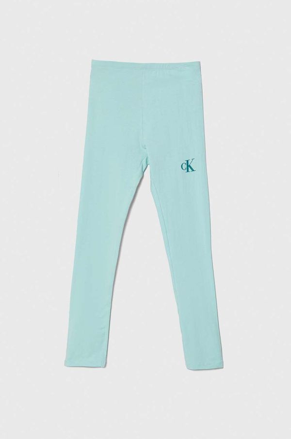 Calvin Klein Jeans Dječje tajice Calvin Klein Jeans boja: tirkizna, s tiskom