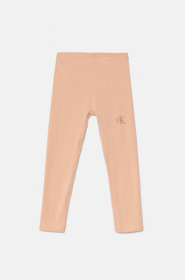 Calvin Klein Jeans Dječje tajice Calvin Klein Jeans LEGGING boja: ružičasta, bez uzorka, IG0IG02137