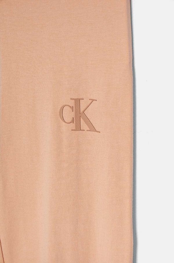 Calvin Klein Jeans Dječje tajice Calvin Klein Jeans LEGGING boja: ružičasta, bez uzorka, IG0IG02137