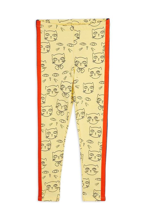 Mini Rodini Dječje tajice Mini Rodini Cathlethes boja: žuta, s uzorkom