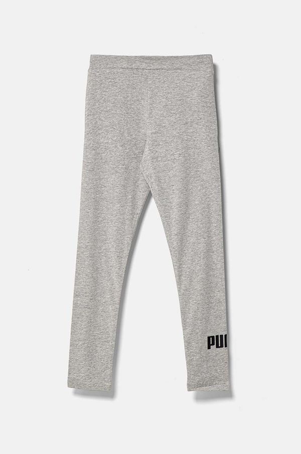 Puma Dječje tajice Puma ESS Logo Leggings G boja: siva, s tiskom