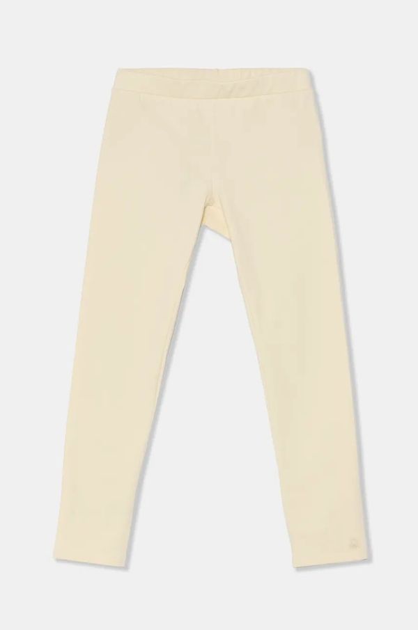 United Colors of Benetton Dječje tajice United Colors of Benetton boja: bež, bez uzorka