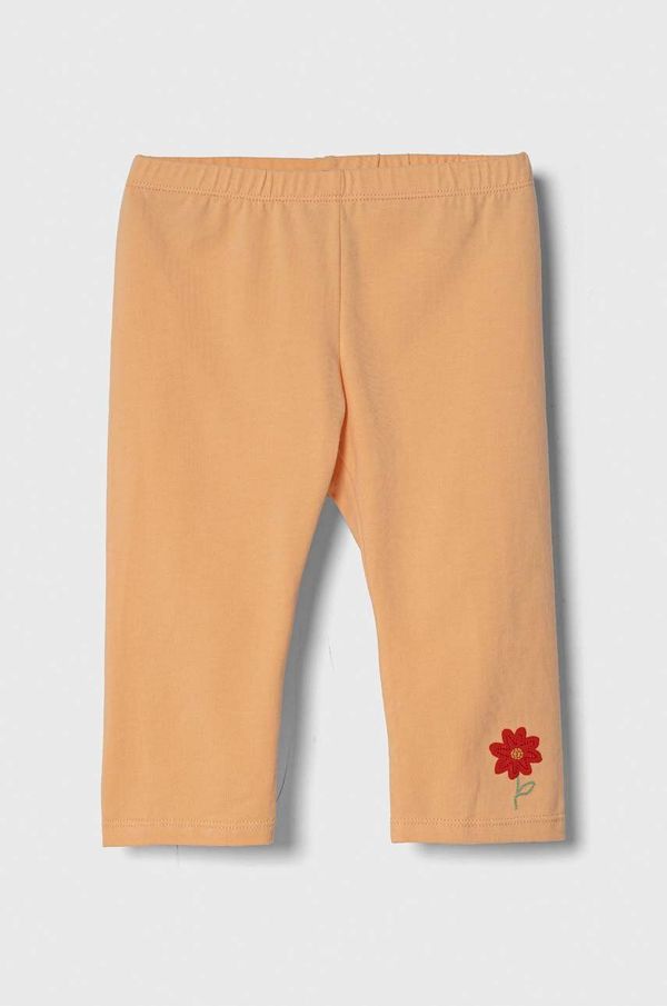 United Colors of Benetton Dječje tajice United Colors of Benetton boja: narančasta, s aplikacijom