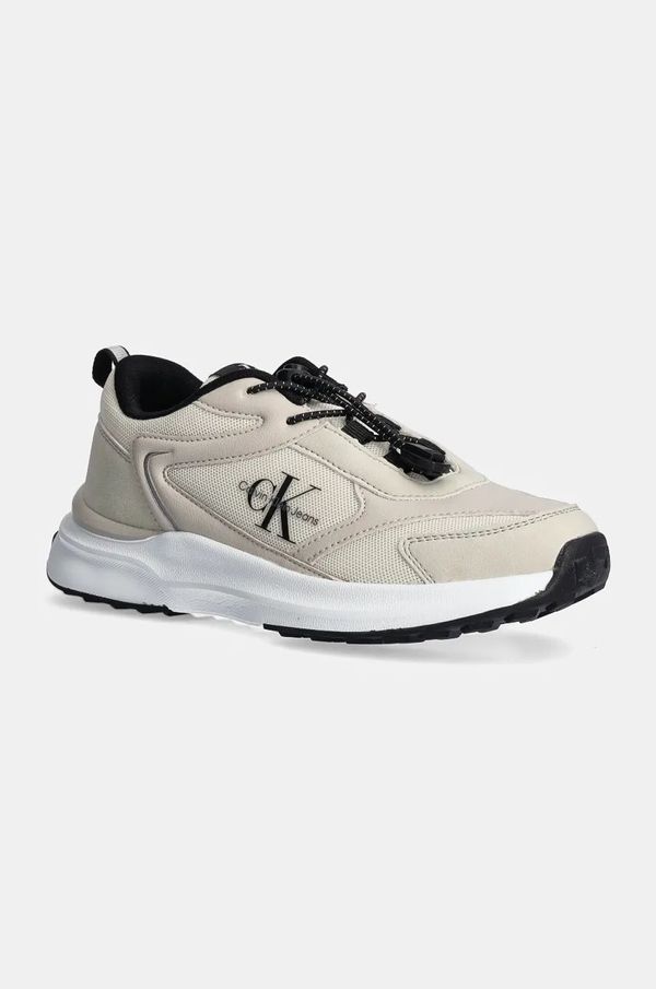 Calvin Klein Jeans Dječje tenisice Calvin Klein Jeans boja: bež, V3X9-81076