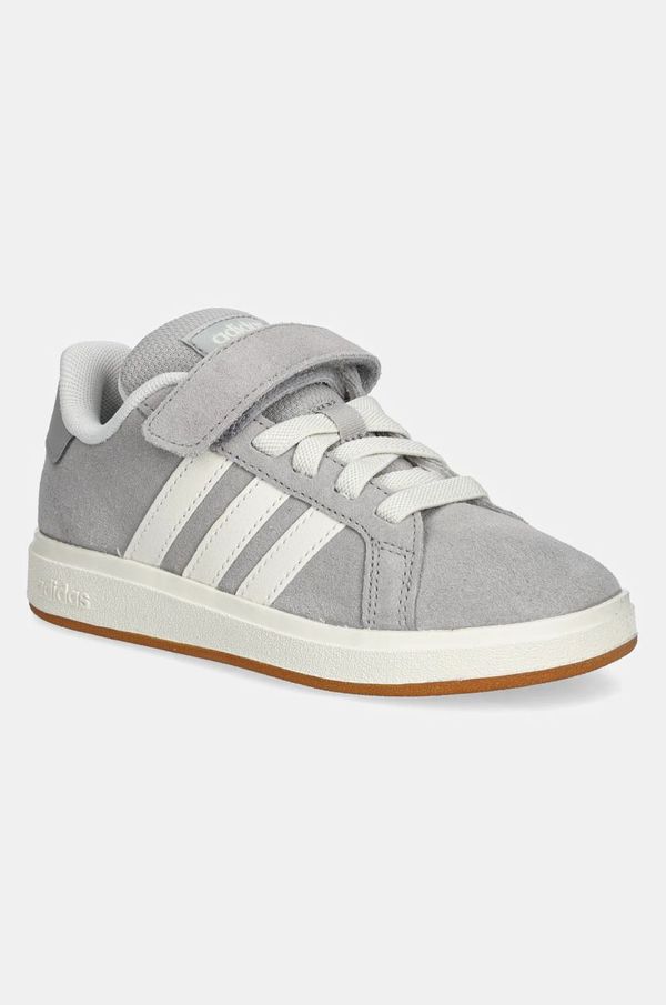 adidas Dječje tenisice od brušene kože adidas GRAND COURT 00s boja: siva, JP5897