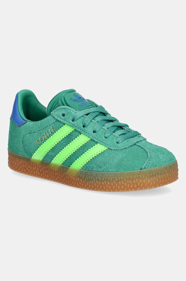 adidas Originals Dječje tenisice od brušene kože adidas Originals GAZELLE boja: zelena, JP7132