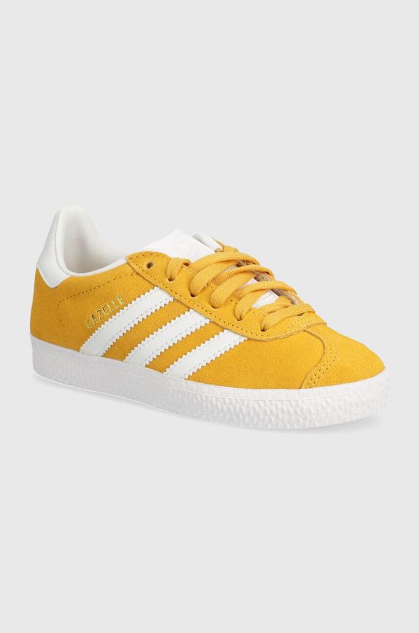 adidas Originals Dječje tenisice od brušene kože adidas Originals GAZELLE C boja: žuta, IF9808