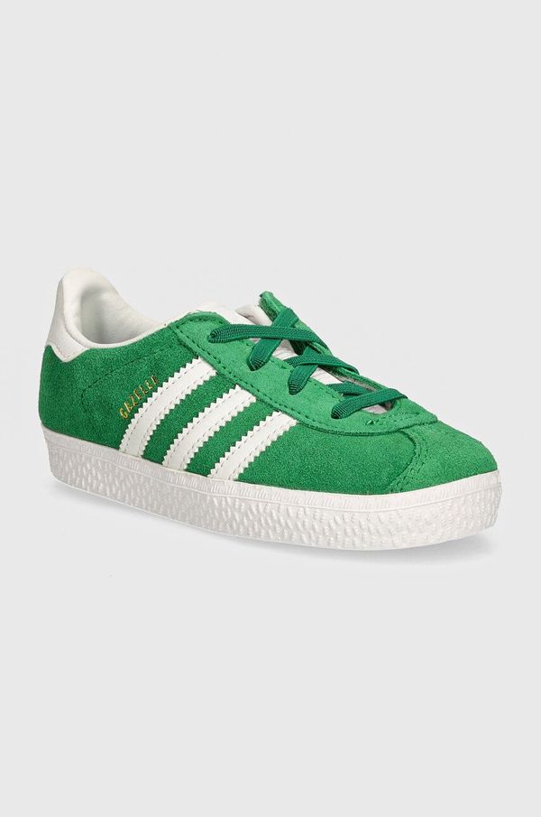adidas Originals Dječje tenisice od brušene kože adidas Originals GAZELLE CF EL boja: zelena, IH0363