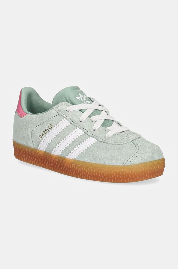 adidas Originals Dječje tenisice od brušene kože adidas Originals GAZELLE CF EL boja: zelena, IH2782