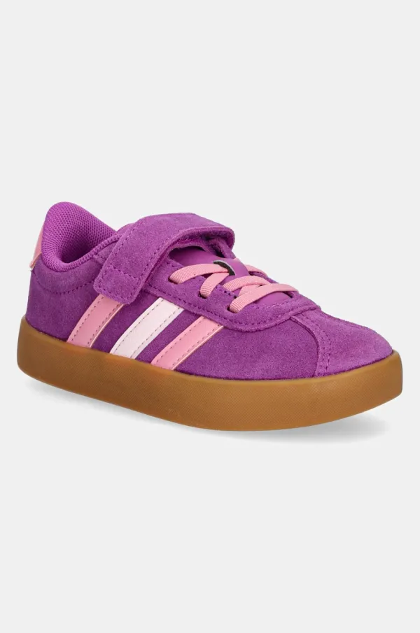 adidas Dječje tenisice od brušene kože adidas VL COURT 3.0 boja: ljubičasta, JH6316