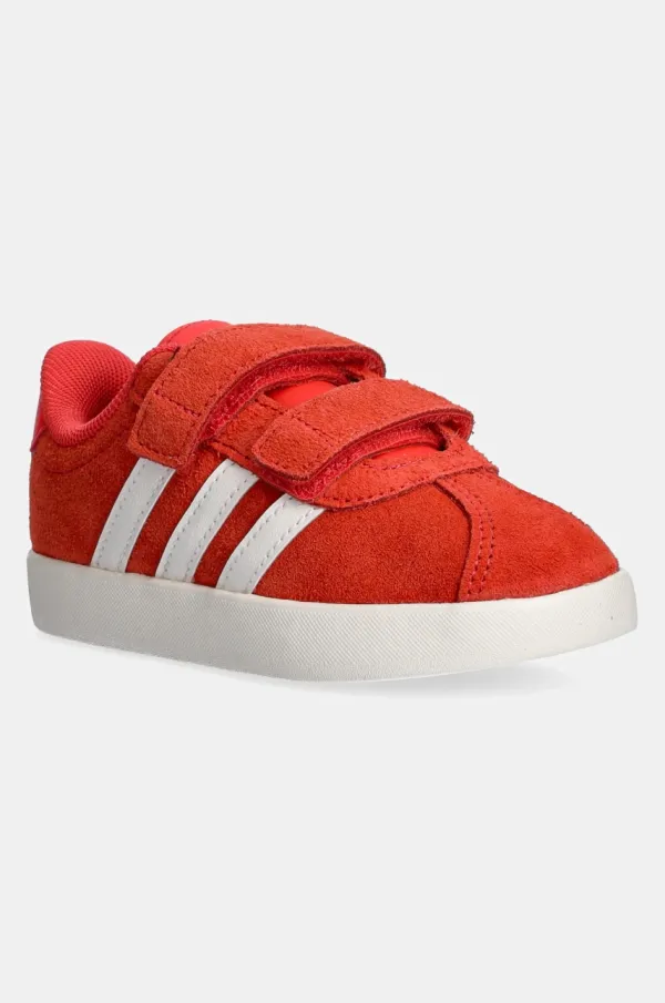 adidas Dječje tenisice od brušene kože adidas VL COURT 3.0 boja: narančasta, JH6307