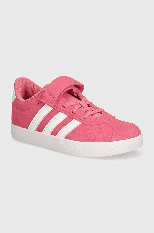 adidas Dječje tenisice od brušene kože adidas VL COURT 3.0 EL C boja: ružičasta, IH4954