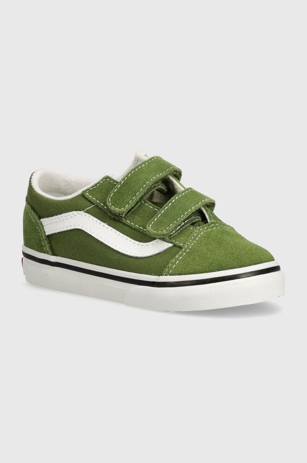 Vans Dječje tenisice od brušene kože Vans Old Skool boja: zelena, VN000CPZCIB1