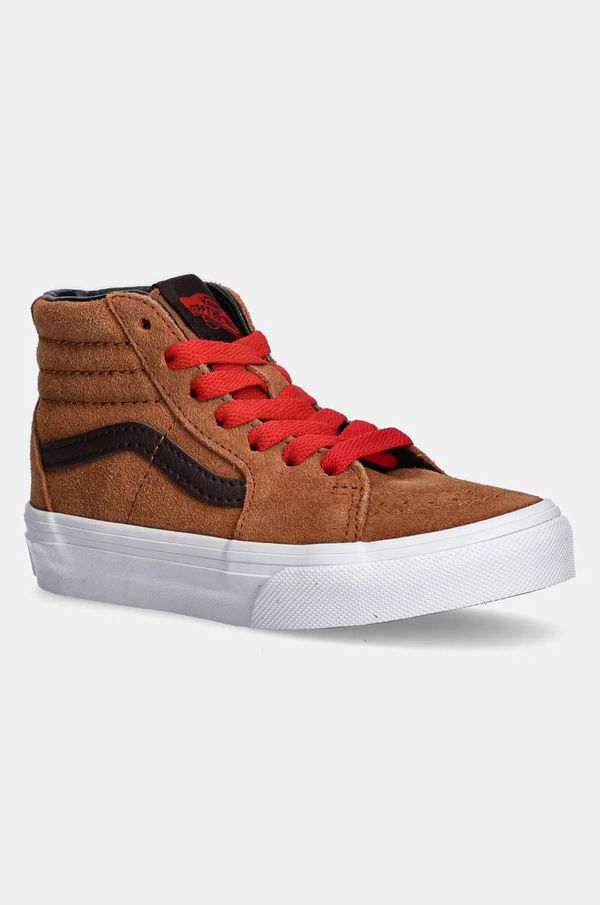 Vans Dječje tenisice od brušene kože Vans SK8-Hi boja: bež, VN000CY9N1Z1