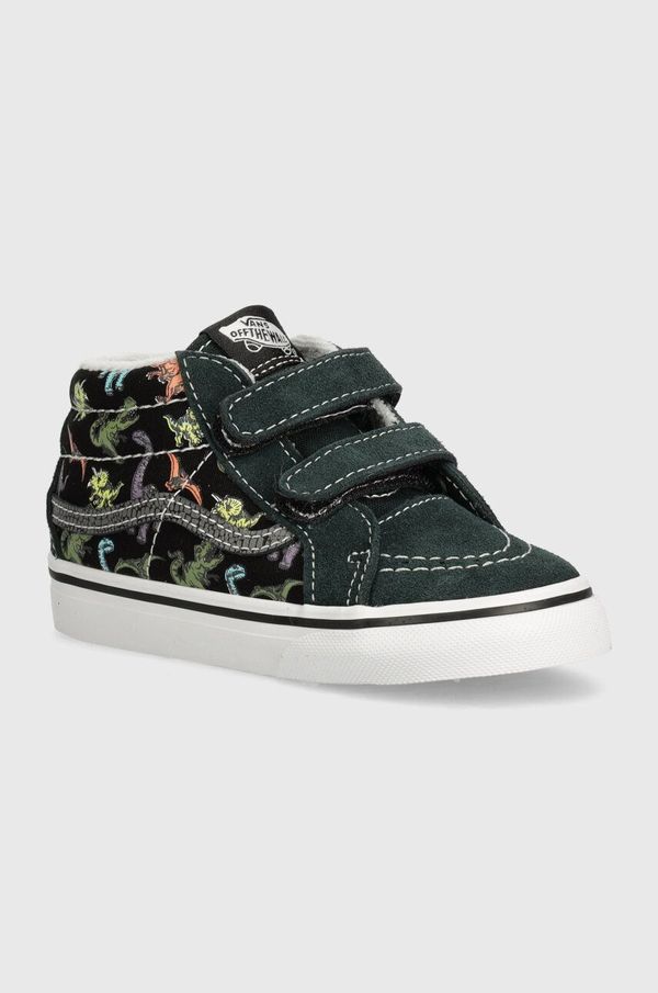Vans Dječje tenisice od brušene kože Vans SK8-Mid Reissue boja: zelena, VN000CQ0BS51