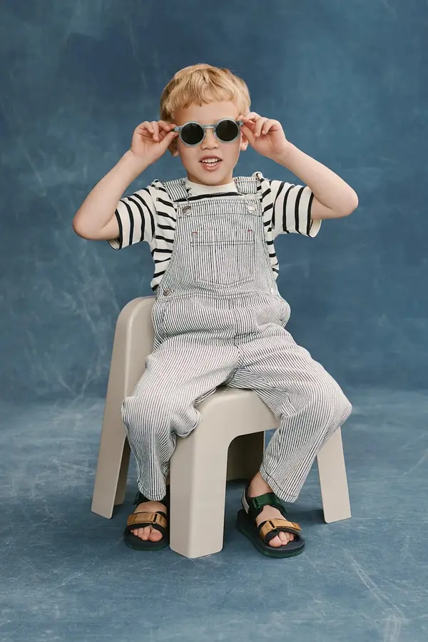Liewood Dječje traperice Liewood Delani Stripe Denim Dungarees