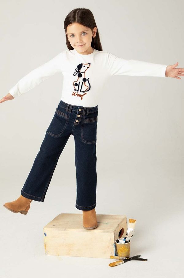 Mayoral Dječje traperice Mayoral wide leg 4547