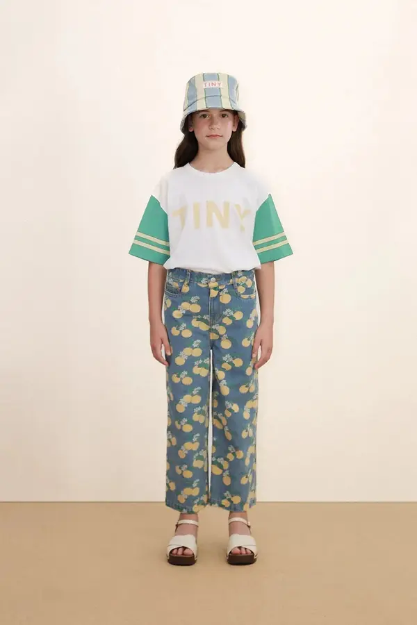 Tinycottons Dječje traperice Tinycottons ORANGES DENIM JEANS