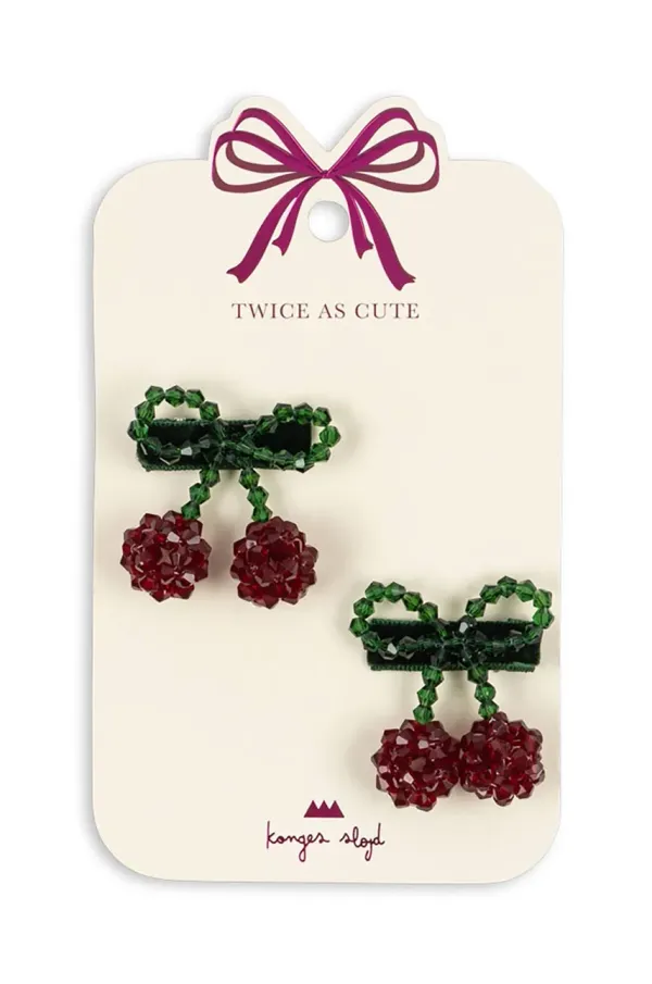 Konges Sløjd Dječje ukosnice za kosu Konges Sløjd 2 PACK CHERRY HAIR CLIP 2-pack KS103014
